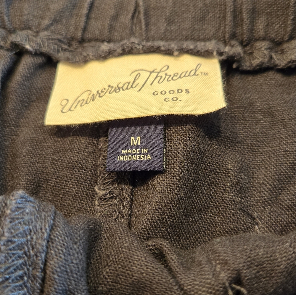 Universal Thread Linen Charcoal Gray Shorts Size Med - Picture 2 of 13